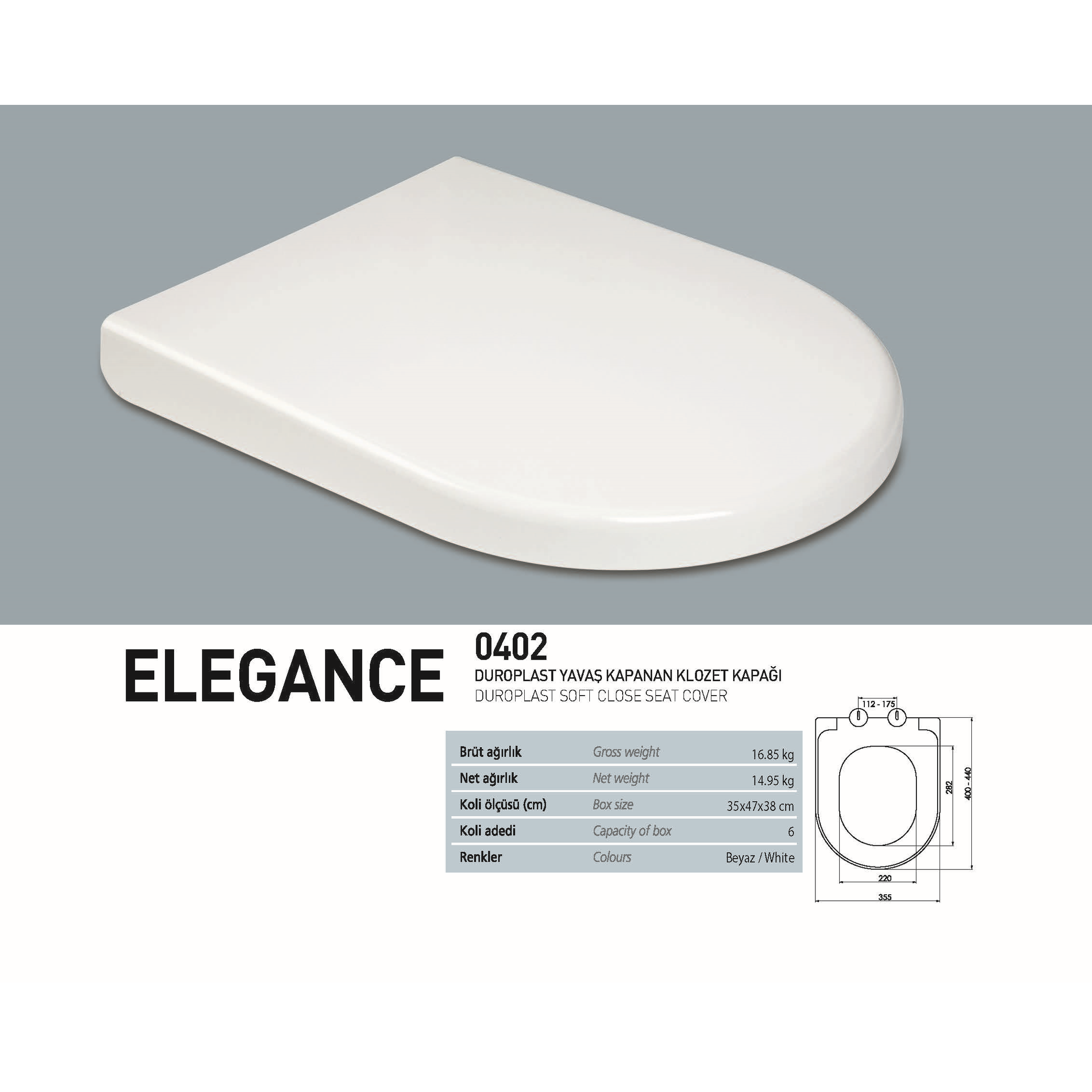 NKP ELEGANCE SOFT DUROPLAST KLOZET KAPAĞI